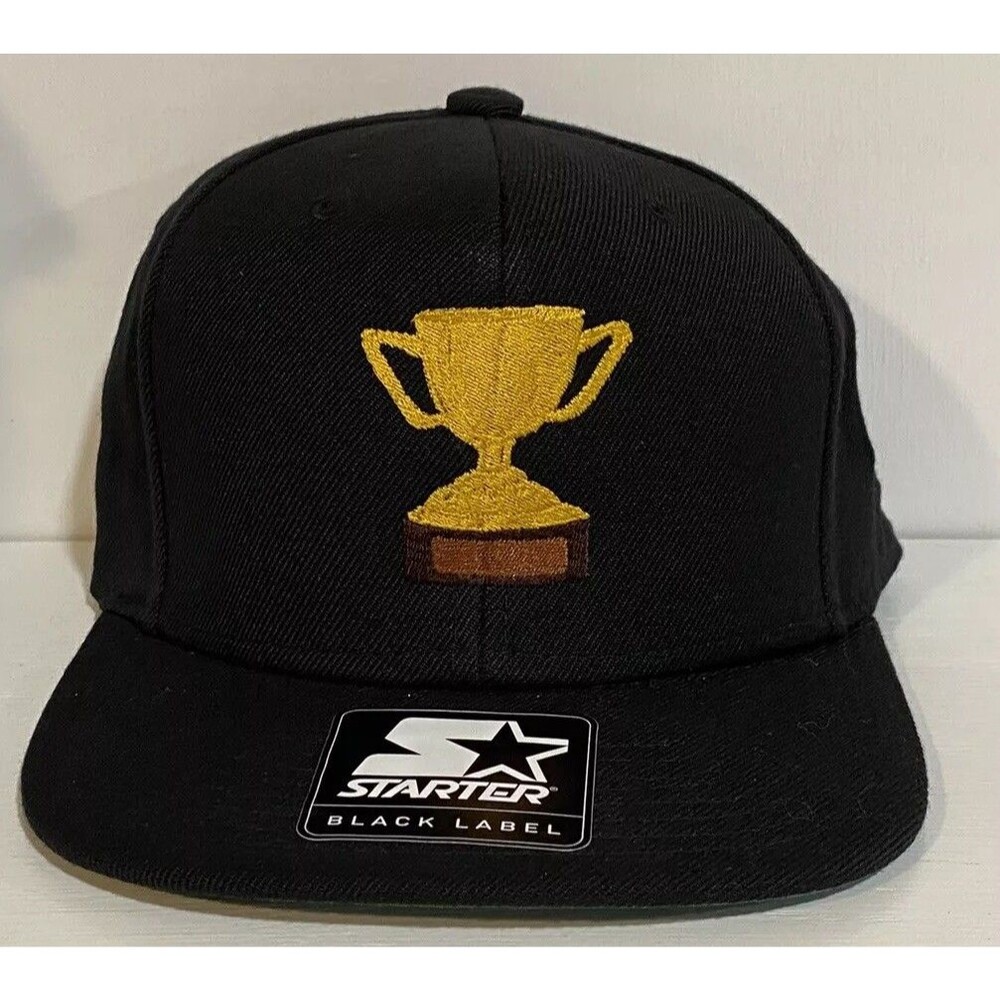Starter Black Label Major Trophies Snap Back Hat Rare